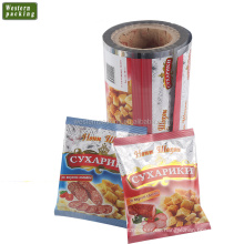 Plastikfutterverpackung Verpackung Metallized Opp Film / Custom Printing Snacks Beutelverpackungsfilm